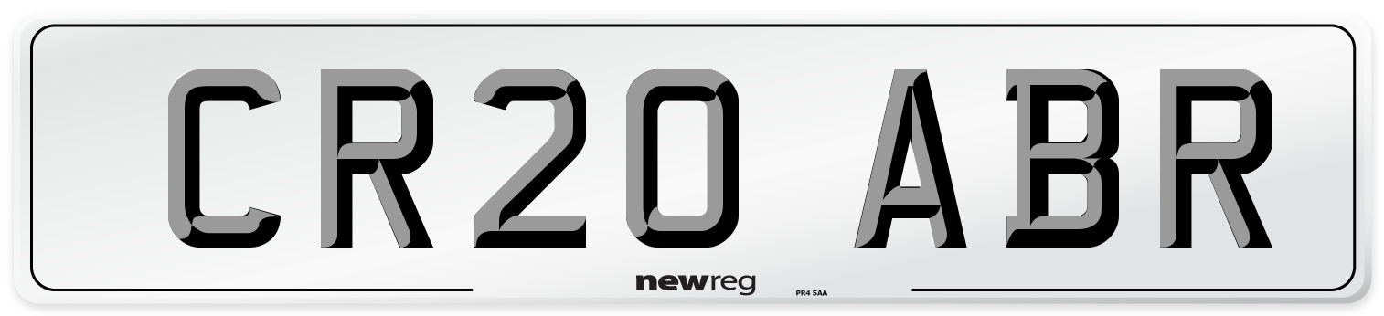 CR20 ABR Number Plate from New Reg